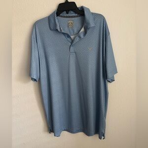 Callaway Men's Light Blue Patterned Polo Shirt